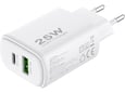Chameleon Hišni polnilec - 25W/18W GaN (PD 3.0, PPS in QC 3.0), 2-portni (USB in USB-C izhod), kabel ni pr