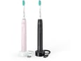 PHILIPS sonična električna zobna ščetka Sonicare 3100, črna/roza, HX3675/15