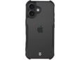 TACTICAL silikonski ovitek Quantum za iPhone 16, prozorna/črna