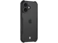 TACTICAL silikonski ovitek Quantum za iPhone 16, prozorna/črna