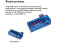 USB tester napajanja sa LED prikazom ugaoni
