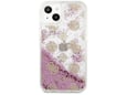 Maska za telefon Guess Hc Liquid Glitter Peony za iPhone 13 6.1 (GUHCP13MLGPEPI)