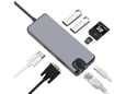 Adapter Type C na RJ45 LAN HDMI VGA 2xUSB 3 0 PD SD microSD 8u1 JWD TC32