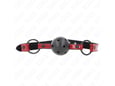 KINK Gag Shiny Leatherette Red/black (4,5 Cm)