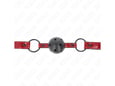 KINK Gag Shiny Leatherette Red/black (4,5 Cm)
