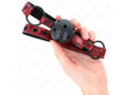 KINK Gag Shiny Leatherette Red/black (4,5 Cm)