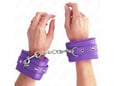 KINK Okovi Za Zapestje Premiuim Fur Lined Purple