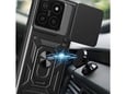 ONASI silikonski ovitek Armor Ring za Xiaomi 14T, črna