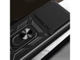 ONASI silikonski ovitek Armor Ring za Xiaomi 14T, črna