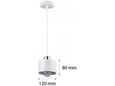 MASTER LED Viseča svetilka 1xE27 za LED IP20 ELZA bela