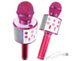 LTC karaoke bluetooth mikrofon z zvočnikom ter rgb osvetlitvijo roza