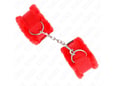 KINK Okovi Za Zapestje Fur Lined Red
