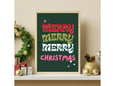 Imagio Studio poster Green Merry Christmas 30x40 cm, visokokvalitetni art papir