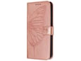CHAMELEON preklopna torbica za Samsung Galaxy A36, roza zlata, WLGO-Butterfly