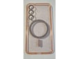 ONASI silikonski ovitek Glitter MagSafe za Samsung Galaxy S25 5G, roza