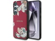 GUESS ovitek Printed Flower za Samsung Galaxy S25 5G, roza, GUHMS25SPGNMPLMF