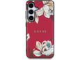 GUESS ovitek Printed Flower za Samsung Galaxy S25 5G, roza, GUHMS25SPGNMPLMF