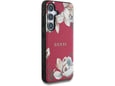 GUESS ovitek Printed Flower za Samsung Galaxy S25 5G, roza, GUHMS25SPGNMPLMF