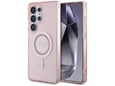 GUESS originalni ovitek za Samsung Galaxy S25 Ultra 5G, roza s kristalčki, GUHMS25LPFTDTEP