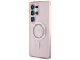 GUESS originalni ovitek za Samsung Galaxy S25 Ultra 5G, roza s kristalčki, GUHMS25LPFTDTEP