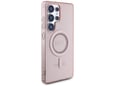 GUESS originalni ovitek za Samsung Galaxy S25 Ultra 5G, roza s kristalčki, GUHMS25LPFTDTEP