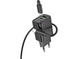 HOCO polnilec N63 GaN PD 30W USB-A, Type C s kablom Type C na Lightning za iPhone - črn