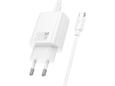 HOCO polnilec N63 GaN PD 30W USB-A, Type C s kablom Type C na Type C za Samsung - bel