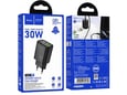 HOCO polnilec adapter N63 GaN PD 30W USB-A, Type C za Samsung - črn