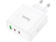 HOCO polnilec adapter N30 GuN QC PD 65W vhod 1x USB A in 2x Type C za Samsung - bel