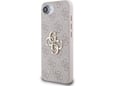 GUESS ovitek za silikonski iPhone 16e/iPhone 17e, roza z zlatim logotipom