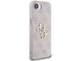 GUESS ovitek za silikonski iPhone 16e/iPhone 17e, roza z zlatim logotipom