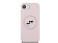 KARL LAGERFELD ovitek za silikonski MagSafe iPhone 16e/iPhone 17e, roza