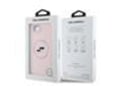 KARL LAGERFELD ovitek za silikonski MagSafe iPhone 16e/iPhone 17e, roza