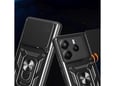 ONASI silikonski ovitek Armor Ring za Xiaomi Redmi Note 14 5G, črna