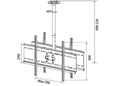 MYWALL stropni nosilec za TV HP4, 94-152 cm, do 80 kg