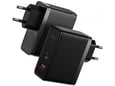 BASEUS hišni polnilec 220V GaN 5 Pro Fast Charge 100W vhod 1x USB A in 1x Type C s kablom Type C - Original (EU Blister) črn