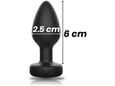 IBIZA vibracijski analni čep Remote Control S, silikon, črna