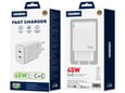 Jellico adapter C106 hišni polnilec GaN QC / PD 45W vhod 2x Type C - Original (EU Blister) - bel