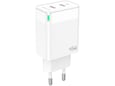Jellico adapter C106 hišni polnilec GaN QC / PD 45W vhod 2x Type C - Original (EU Blister) - bel