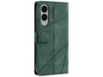 CHAMELEON preklopna torbica za Samsung Galaxy S25 Edge, zelena, WLGO-Lines