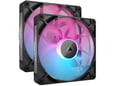 CORSAIR ventilatorji z kontrolerjem RX iCUE Link RX140 RGB, 140mm, RGB, črna, 2 kos