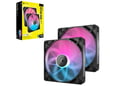CORSAIR ventilatorji z kontrolerjem RX iCUE Link RX140 RGB, 140mm, RGB, črna, 2 kos