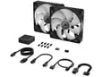 CORSAIR ventilatorji z kontrolerjem RX iCUE Link RX140 RGB, 140mm, RGB, črna, 2 kos