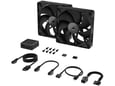 CORSAIR ventilatorji z kontrolerjem iCUE Link RX140, 140mm, črna, 2 kos