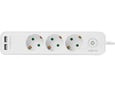 Logilink Produžni kabl 3 mesta 2 USB prekidač 1.5m
