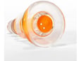 XMEN vibracijski analni čep X-men Orange Clear, silikon