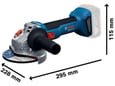 BOSCH PROFESSIONAL akumulatorski kotni brusilnik GWS 18V-8, 06019N9001