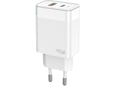 Jellico C107 hišni polnilec GaN QC / PD 45W vhod USB A in Type C - Original (EU Blister) - bel
