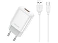 Jellico hišni polnilec EU01 12W 2,4A USB A s kablom Type C - (EU Blister) bel