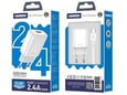 Jellico hišni polnilec EU01 12W 2,4A USB A s kablom Type C - (EU Blister) bel